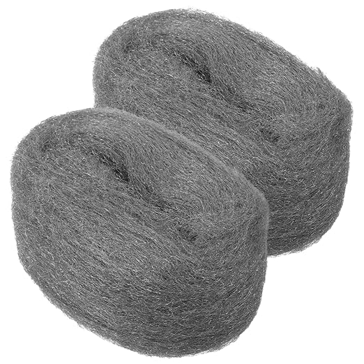 Flexible Wire Wool Pad 2 Pack Steel Wool Roll for Window Cleaning Coarse Fabric for Polishing Cleaning Metals