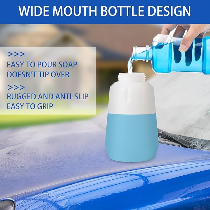 High Pressure Foam Cannon for Car Wash,Snow Foam Lance, Adjustable Thick Foam, 1.2MM Orifice, Wide Mouth Bottle 1/4 Quick Connector