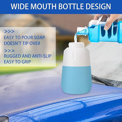 High Pressure Foam Cannon for Car Wash,Snow Foam Lance, Adjustable Thick Foam, 1.2MM Orifice, Wide Mouth Bottle 1/4 Quick Connector
