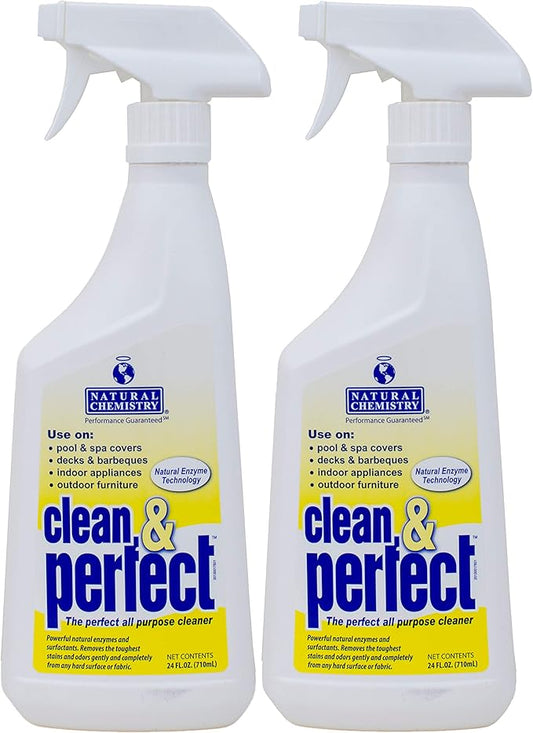 Natural Chemistry Clean & Perfect, 22 oz, Pack of 2, Powerful All Purpose Cleaner, Naturally Based SMARTZyme Technology and Surfactants, Versatile Cleaner