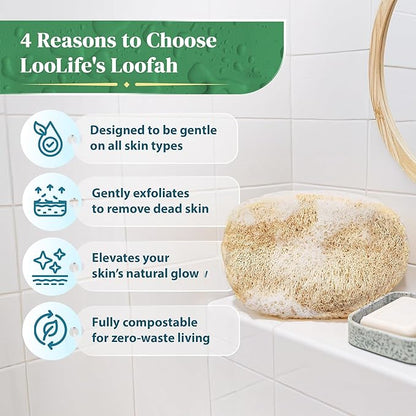 Natural Loofah Exfoliating Body Scrubber (8 Pack) - Organic Loofah for Body - Biodegradable Shower Luffa - Natural Bath Sponges Loufa - Estropajos para el Cuerpo