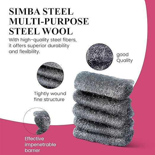Steel Wool Grade # 1 - Medium Grade - 16 Pads Multi-use for Cleaning, Preparing, Multi-Purpose (#1-16 Pads)
