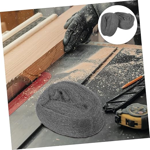 CHILDWEET 2 Rolls of #0 Steel Wool Pad Flexible Wire Mesh for Cleaning Rust Removal and Polishing Wood Metal Surfaces