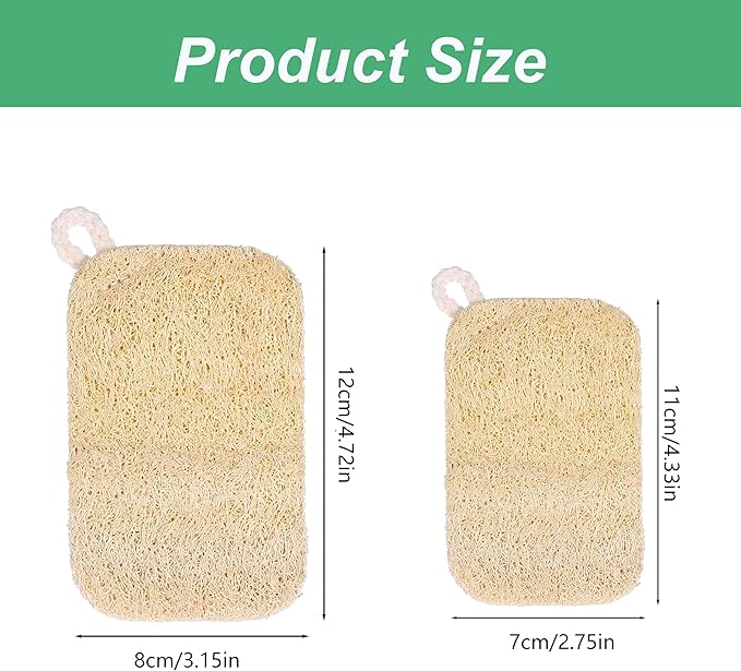 Natural Loofah Sponges, Reusable Natural Sponges for Dishes Multipurpose Loofah Dishwashing Sponges Non Scratch for Kitchen, Sinks, Pots, Pans (15 Pcs)