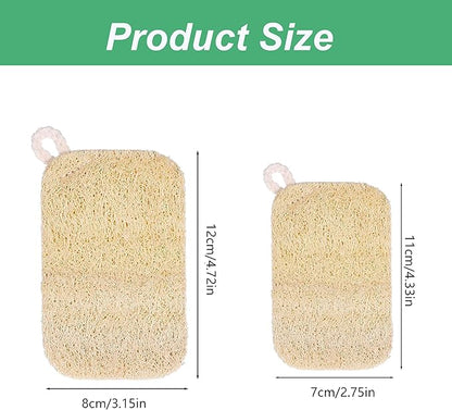 Natural Loofah Sponges, Reusable Natural Sponges for Dishes Multipurpose Loofah Dishwashing Sponges Non Scratch for Kitchen, Sinks, Pots, Pans (10 Pcs)