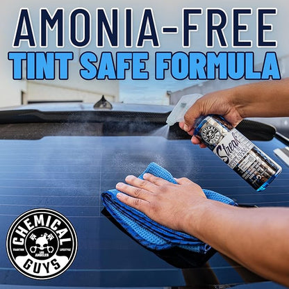 Chemical Guys CLD300 Streak Free Glass & Window Cleaner (Works on Glass, Windows, Mirrors, Navigation Screens & More; Car, Truck, SUV and Home Use), Ammonia Free & Safe on Tinted Windows, 128 fl oz