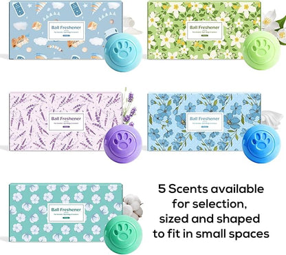 SCENTORINI Shoe Deodorizer Balls, 8 Pack Lavender Scent Sneaker Deodorizer Balls, Odor Eliminator for Smell Shoes Boots, Long Lasting Shoe Freshener for Gym Bags, Drawers and Small Spaces