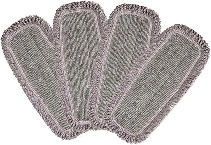CLEANHOME Microfiber Mop Pads 4 Pieces for Floor Cleaning,Fit CLEANHOME Dust Mop: B09PBPGSJ3, Twisted Microfiber Replacement Pads