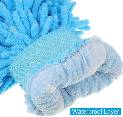 BBTO 5 Pack Car Wash Mitts Scratch Free Premium Chenille Microfiber Mitts 6" x 9" Double Sided Lint-Free Car Wash Gloves for Trucks, SUVs, Motorcycles, and More