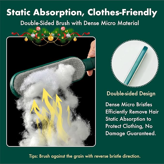 Reusable Pet Hair Remover for Clothes, Couch & Bedding, Self-Cleaning Lint Brush for Dog & Cat Hair