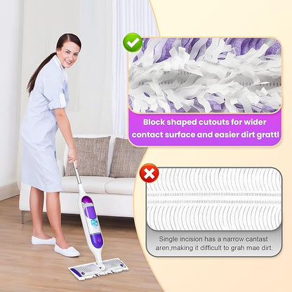 Pure Realm 40 Cout Power Mop Pads Refills for Powermop , Multi-Surface Disposablen swiffer Power Mop Pads，Unscented Spray Cleaning Repalcement Pads Refill