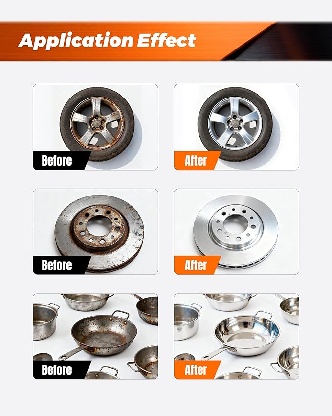 Wheel Brake Hub Cleaning Disc,Cleaner Resurfacing Tool Metel Hub Drill Brush Attachments for Rust Remover Wheel Bolt Stud Cleaner Fits Power Drill or 1/2" Impact Driven Wrenches for Brake Rotors Hubs
