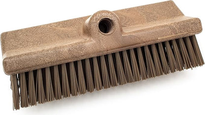 SPARTA 40423EC01 Plastic Floor Scrub Brush, Wall Brush, Equipment Brush With Nonabsorbent Bristles For Industrial Kitchens, Hospitals, Commercial Cleaning, 10 Inches, Brown