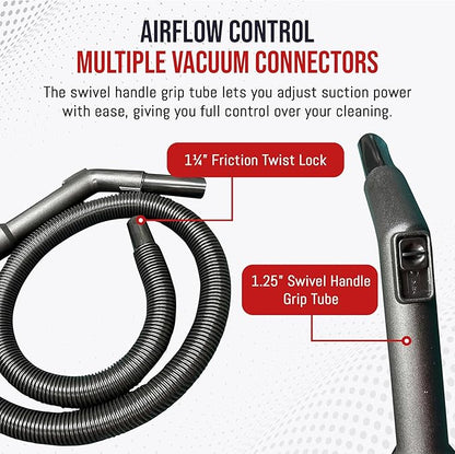 MP Maresh Products Vacuum Hose Replacement for Oreck BB Hand Held Vacuum Cleaner – Friction Fit, Compatible with Oreck Buster B for Powerful Cleaning Performance Durable 6' Hose (Black)