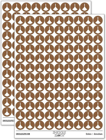 Feather Duster Cleaning 200+ Round Stickers - Matte Finish - 0.50" Size - Brown