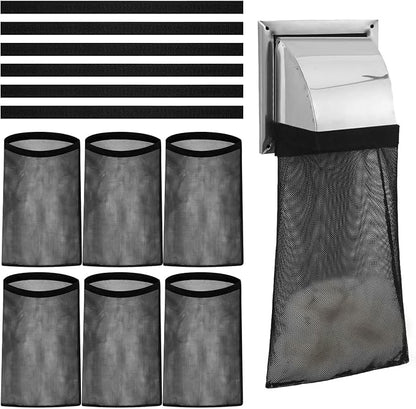 6Pcs Dryer Vent Lint Catcher Bags, Lint Trap Catcher for Dryer Vent for Outside