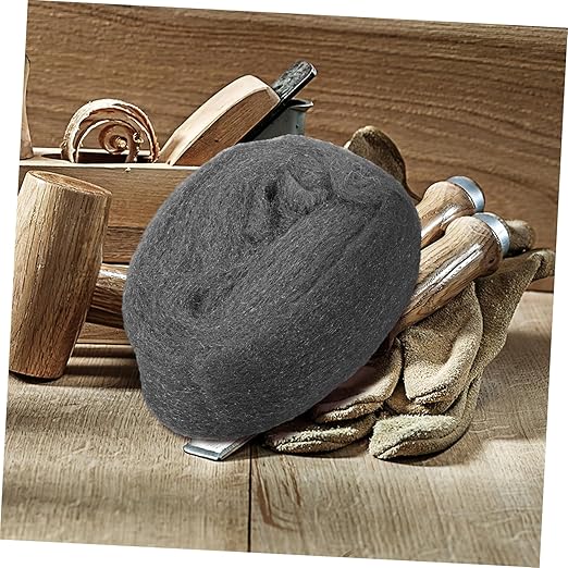 CHILDWEET 2 Rolls of #0 Steel Wool Pad Flexible Wire Mesh for Cleaning Rust Removal and Polishing Wood Metal Surfaces