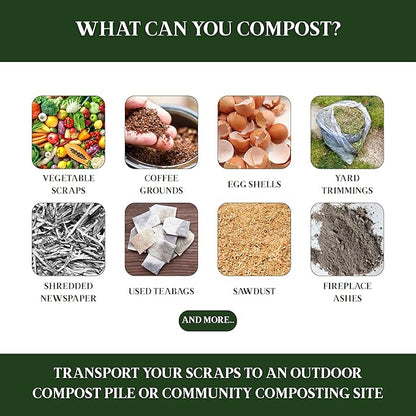 Bamboozle - 1 Gallon Compost Bin, Comes with Hemp-Based Filter, Sustainable Materials, Indoor Countertop Composter, Home & Garden Supplies, Terracotta