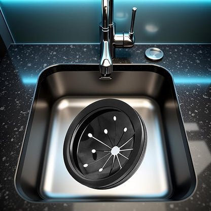 Black 3-Inch Garbage Disposal Splash Guard - Kitchen Sink Baffle Covers for Whirlaway, Waste King and GE Models - Rubber Drain Cover Disposal and Splash Protection, Garbage Disposals and Parts