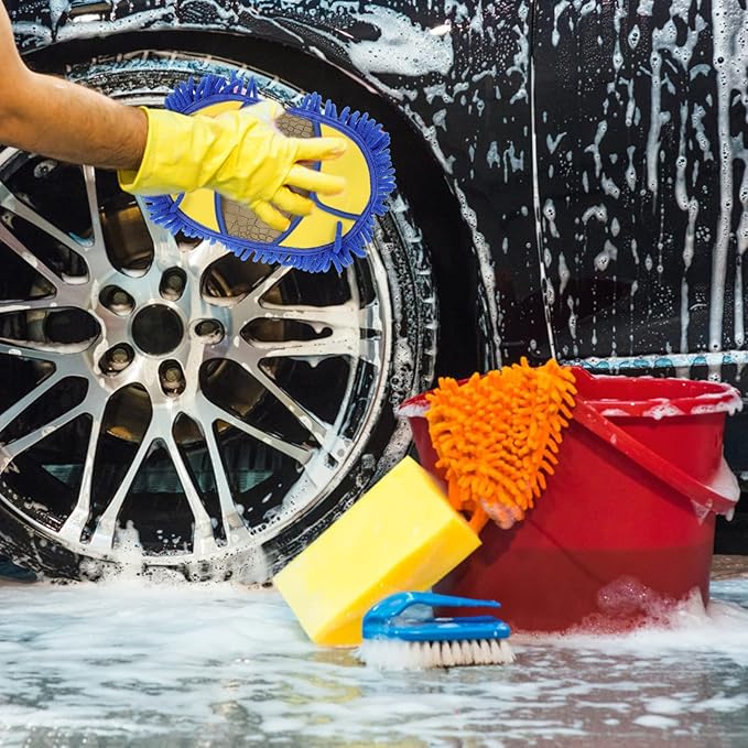 Zerodeko 1pc Microfiber Car Wash Mop Chenille Brush for Car Cleaning Wash Mop Kit