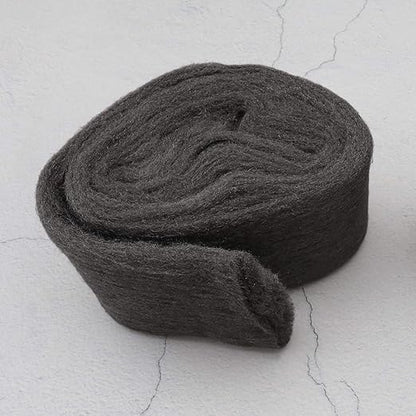 SING F LTD 2 Rolls of 120g Steel Wire Wool Ultra Fine 00000 Grade Soft Abrasion Resistance for Glass Cleaning Marble Furniture Polishing
