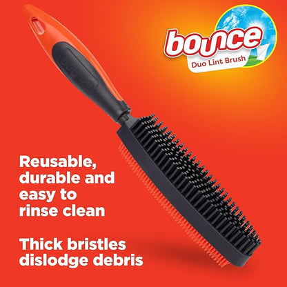 Bounce Lint Brush Duo, Dislodge and Sweep Away Debris, Lint, and Dust, Dual-Sided Rubber Bristles, Reusable and Easy to Clean