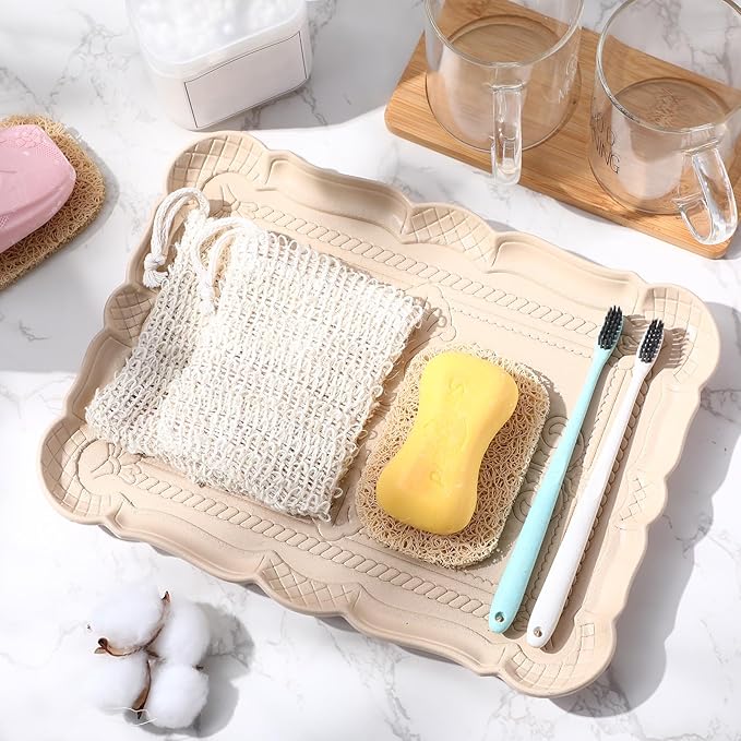 Mumufy 48 Pcs Soap Exfoliating Bag Holder Set Natural Sisal Soap Saver Bag Pouch and Lifting Pads Body Scrubber, Exfoliator Christmas Gifts for Bathroom Shower Bath Use