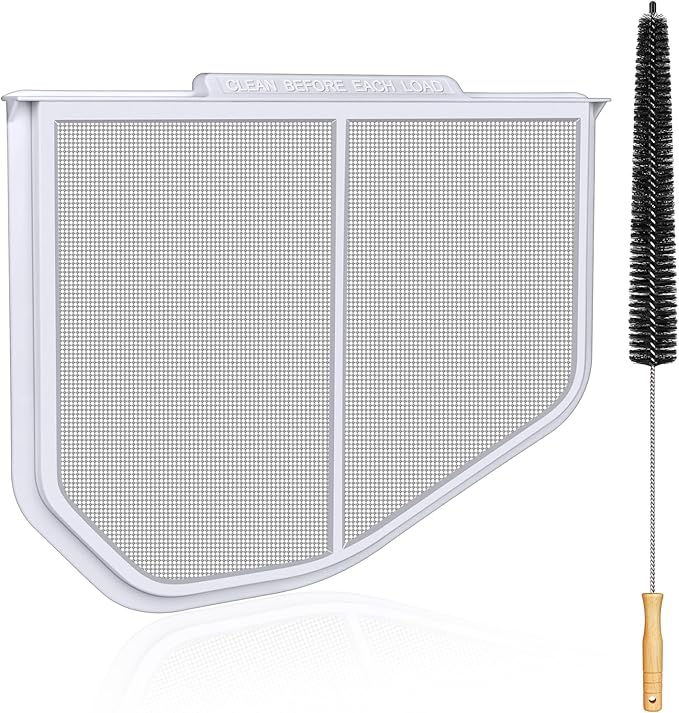 W10120998 Lint Filter Replacement for Kenmore Maytag Whirlpool Dryers, Upgraded Stainless Steel Mesh Screen, Ultra Durable Lint Trap with Dryer Vent Lint Brush