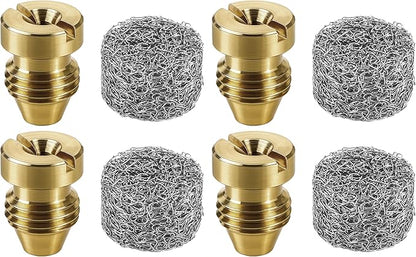 4 Pieces 1.1 mm Foam Cannon Orifice Nozzle and 4 Pieces Foam Maker, Universal Thread Tips for Snow Foam Lance
