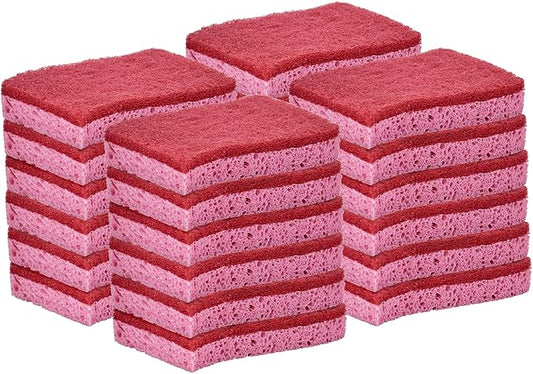 Kitchen Sponges for Washing Dishes, Non-Scratch Cellulose Dish Scrub Sponges, Cleaning Sponges for Household Use, Safe Cleaning Products, Kitchen Sponges Pack of 24, by Superio