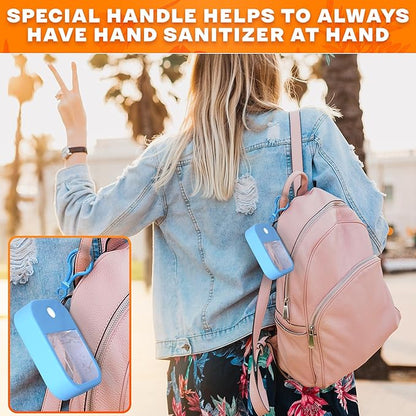 6Pcs Perfume Travel Refillable Card Spray Bottle 1.28oz - 3.5"x2.2" Travel Perfume Bottle Refillable with Colorful Silicone Case & Keychain, Leakproof, TSA-Compliant Pocket Cruise Essentials Atomizer