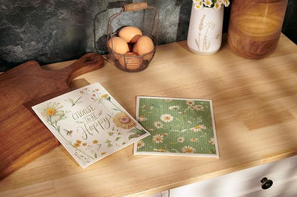 Primitives by Kathy Swedish Cloth Set of 2 - Choose Happy