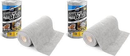 The Rag Company - Rip N' Rag Multi-Purpose Reusable Microfiber Towels for Home, Office, Garage, RV and More - 30 Count Roll - Premium 70/30 Blend - 200gsm (Pack of 2)