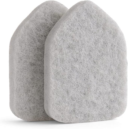 Moku Home Replacement Scrubber Refill for Moku Home Extendable Tub Tile Shower Brush for Cleaning Non-Scratch (2X Scrubber Sponge Gray)