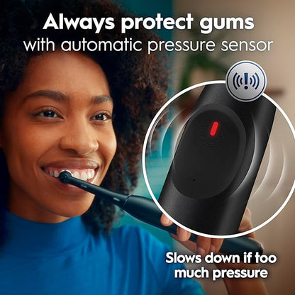 Oral-B Rechargeable Electric Toothbrush, iO Limited Simple Clean, 3 Cleaning Modes, Automatic Pressure Sensor to Protect Gums, Travel Case, Night Black