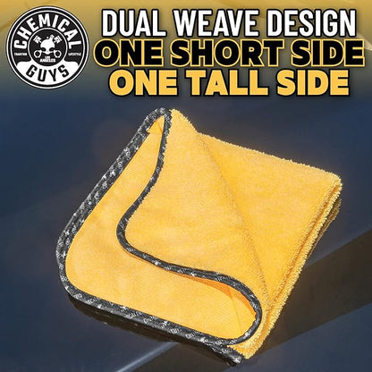 Chemical Guys Professional Grade Premium Microfiber Towels for Cars, Gold, 16" x 16", Ultra-Soft and Scratch-Free Car Detailing Cloths for Trucks, Motorcycles, and More - 24 Pack