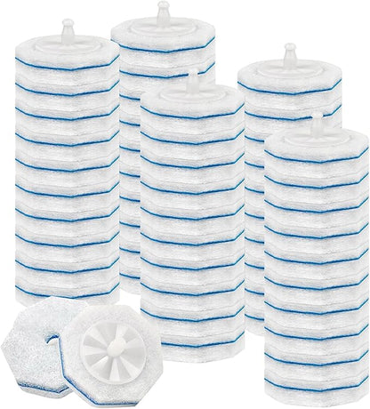 50 Count Disposable Toilet Wand Refills for Clorox Upgraded Brush Heads Compatible with Toilet Wand for Clorox Easy and Effective Bathroom Cleaning