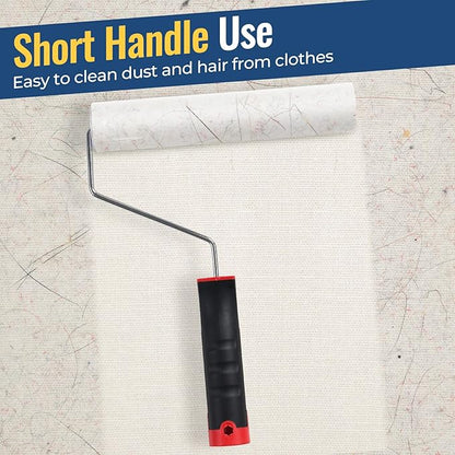 Lint Rollers for Pet Hair Extra Sticky, 9.45" Wide Large Lint Roller, 240 Adhesive Sheets Rollers, 51" Long Handle Sticky Mop for Carpets, Clothing, Floor, Bed, Home Cleaning, Loving Pet Owners