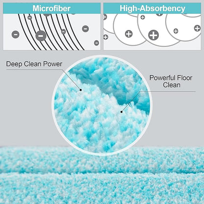 JOYMOOP 18 Inch Dust Mop for Hardwood Floors, Heavy Duty Industrial Wet Dry Mops with Telescopic Handle, Includes 3 Microfiber Mop Pads