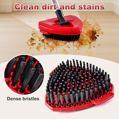 6PCS Mop Heads Replacements for OCedar, 1PCS Scrub Brush and 1PCS Spin Mop Base Compatible with Ocedar EasyWring 1 Tank System, Dry and Wet for Cleaning All Hard-surfaced Floors