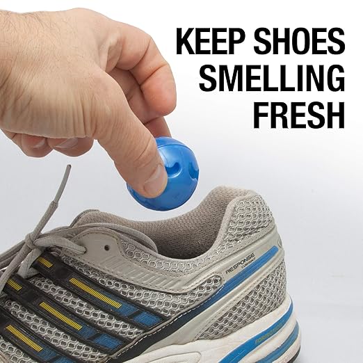 MONEYSWORTH & BEST | SHOE DEODORIZER BALLS | 6 PACK | Odour Blocker, Long-lasting, Fresh Scent | For Sneakers, Shoes, Leather, Gym Bag, & More