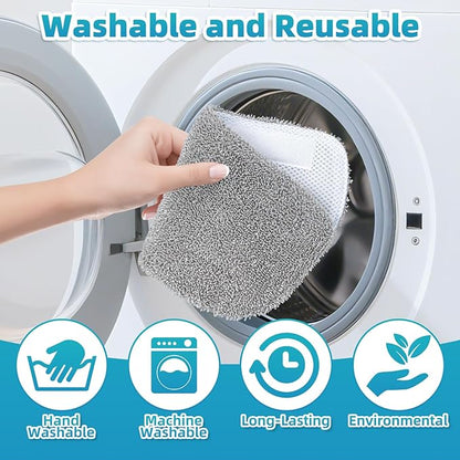 LOVECO Steam Mop Pads Compatible with GorFanty GF-6610B/GF-6610, Neugo NE033/NE033M & Mxnsewr, Washable Microfiber Steam Mop Replacement Pads for Multi-Surface Cleaning (2 Pack)