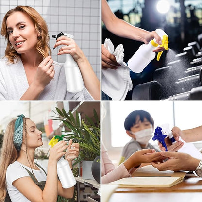 Eccliy 12 Pcs 16 Oz Plastic Spray Bottle, Adjustable Empty Reusable Sprayer for Cleaning, Planting, Water, Bathroom and Kitchen, BBQ, Commercial and Residential (Originial,Colorful)