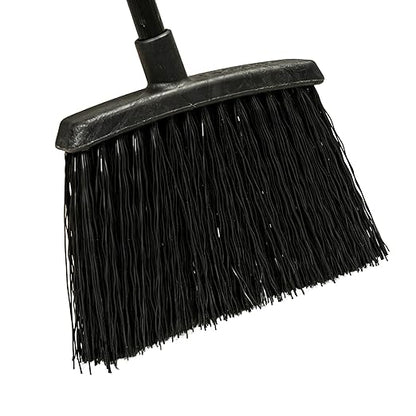 Carlisle FoodService Products Duo-Sweep Plastic Small Debris Broom with Handle, 48 Inches, Black, (Pack of 12)