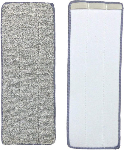 Bulletproof Microfiber Mop Replacement Heads - Washable Pads for Floor Cleaning Compatible with Tethys & Most 11” - 13” Flat Squeeze Mops for Wet/Dry Mopping, Sanitizing, and Scrubbing Hardwood