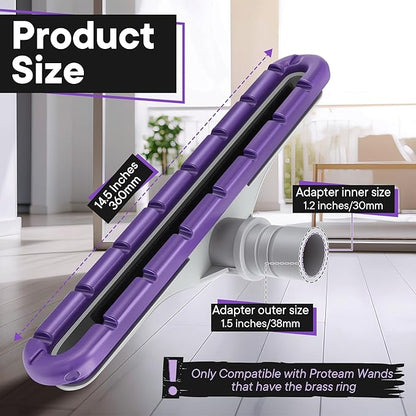Replacement Floor Tool Compatible with ProTeam 101446 E-Z Glide Backpack Vacuum,Compatible with Hoover C2401, 14" Multi-Surface Brush for Commercial Cleaner