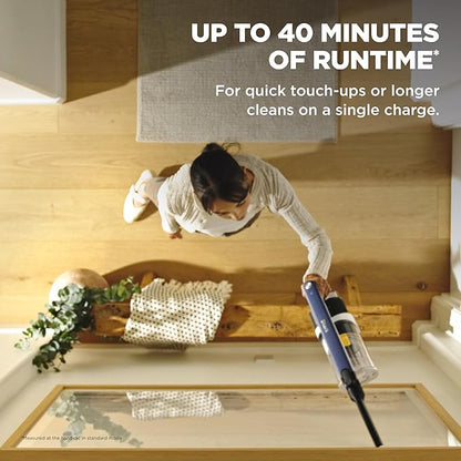 Shark® Cordless Pet, Cordless Lightweight Stick Vacuum Cleaner, Self Cleaning Brushroll, 40 Min Runtime, Removable Handheld, XL Dust Cup, Moonlight Blue, IY143H
