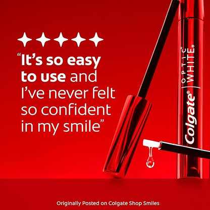 Colgate Optic White Overnight Teeth Whitening Pen, Teeth Stain Remover, Removes Years of Stains in Just 1 Week, Enamel Safe, Designed for No Tooth Sensitivity, 0.08 OZ