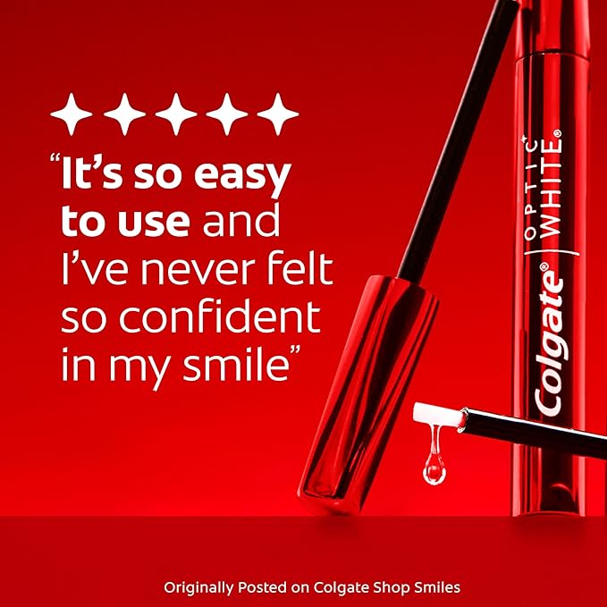 Colgate Optic White Overnight Teeth Whitening Pen, Enamel Safe and Vegan, Teeth Stain Remover to Whiten Teeth, Teeth Whitening for Sensitive Teeth, 35 Nightly Treatments Per Pen, 0.08 Oz,2 Pack