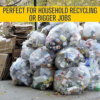 45 Gallon Clear Trash Bags - (Huge 400 Pack) - 40" x 46" - 1.5 MIL (Equivalent) - CSR Series - Heavy Duty Industrial Liners Clear Garbage Bags for Recycling, Contractors, Storage, Outdoor